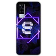 Vivo Y53S Dark Neon Yaprak P Harfi Baskılı Uyumlu Silikon Kılıf