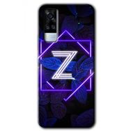 Vivo Y53S Dark Neon Yaprak Z Harfi Baskılı Uyumlu Silikon Kılıf