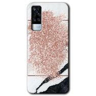 Vivo Y53S Simli Mermer Baskılı Uyumlu Silikon Kılıf