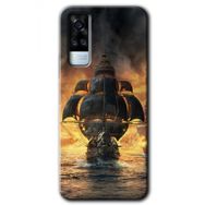 Vivo Y53S Siyah İnci Baskılı Uyumlu Silikon Kılıf