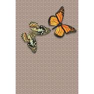 Viyana Home VHÇ-HY-1367 Dijital Baskılı Kaymaz Taban Modern Kelebekli Kahverengi 60x100 cm Çocuk Odası Halısı