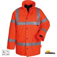 Vizwell VWJK01 300 D Oxford Reflektörlü İçi Kapitoneli Turuncu Parka