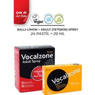 Vocalzone Bal Limon 24 Adet Pastil + Vocalzone Adult 20 ml Sprey
