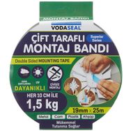 Vodaseal 53.01.039 19x25 mt Çift Köpük Montaj Bandı