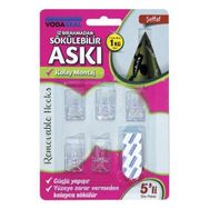 Vodaseal Beyaz 5'li İz Bırakmayan Askı