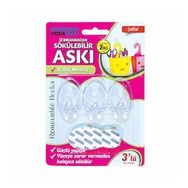 Vodaseal NM 78 3607 3'lü İz Bırakmadan Sökülebilir Oval Krom Küçük Askı