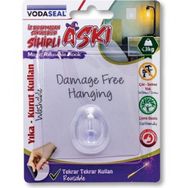 Vodaseal Şeffaf 8x8 cm Kare İz Bırakmadan Sökülebilir Sihirli Askı