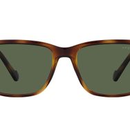 Vogue VO5493S Kare Toplam Koyu Havana Koyu Yeşil Polarize 58 mm Erkek Güneş Gözlüğü