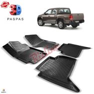 Volkswagen Amarok 2010 Sonrası Siyah 3D Havuzlu Paspas