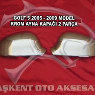 Volkswagen Golf 5 2005-2009 Paslanmaz Çelik Krom 2 Parça Ayna Kapağı