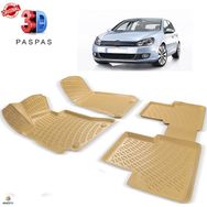 Volkswagen Golf 6 2009-2012 Bej 3D Havuzlu Paspas