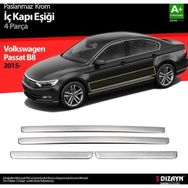 Volkswagen Passat B8 2015 Üzeri S-Dizayn 4 Parça Krom İç Kapı Eşiği