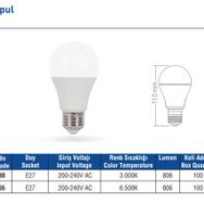 Voltek 9 W Beyaz Led Ampul