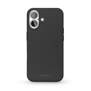 Vonmahlen iPhone 16 Siyah Deri Görünümlü Kapak ve Kılıf