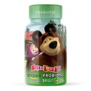 Voonka Kids Probiotic Maşa ve Koca Ayı Kayısı Aromalı 32 Çiğneme Tableti