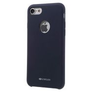 Vorson VC 005 iPhone 7 Rubber Metal Plakalı Lacivert Silikon Kılıf