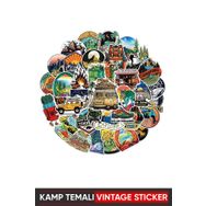 Vox Art Vintage 50'li 5-7 cm Kamp Temalı Sticker