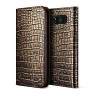 Vrs Design Galaxy S8 Genuine Croco Diary Dark Gold Kılıf