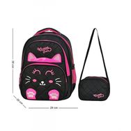 Waddell 5011 Kapitone Kedi Desenli İlkokul Sırt ve Beslenme Çantası
