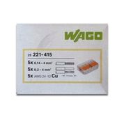 Wago COPY10811WAGOK24715 221-415 5'li 4 mm 25 Adet Kutu Yaylı Tırnaklı Klemens