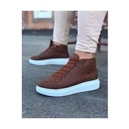 Wagoon WG032 Taba Renk Bağcıklı Sneakers Model Yarım Bilek Erkek Bot