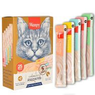 Wanpy 25x14 gr Karışık Sıvı Kedi Ödülü Kedi Ödül Maması