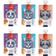 Wanpy 3 Çeşit 6x90 gr Karma Kedi Et Ezmesi