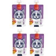 Wanpy 4x90 gr Ördekli & Balkabaklı Ezme Kedi Maması