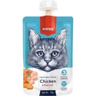 Wanpy 4x90 gr Tavuklu & Havuçlu Ezme Kedi Ödül Maması