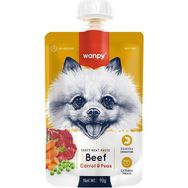 Wanpy 90 gr Taze Sığır Etli Havuçlu Köpek Et Ezmesi