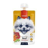 Wanpy 90 gr Taze Sığır Etli ve Havuçlu Et Ezmesi Doğal Köpek Ödülü
