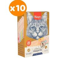 Wanpy Karışık 25x14 gr 10 Adet Sıvı Kedi Ödül Maması