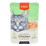 Wanpy Pouch Tavuklu Deniz Taraklı 12x85 gr Kedi Konservesi