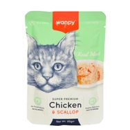 Wanpy Pouch Tavuklu Deniz Taraklı 85 gr Kedi Konservesi