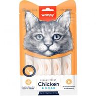 Wanpy Tavuk ve Yengeçli 4x14 gr Kedi Ödül Maması