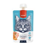 Wanpy Taze Tavuklu ve Havuçlu 90 gr 10 Adet Kedi Et Ezmesi