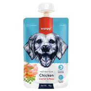 Wanpy Taze Tavuklu ve Havuçlu Et Ezmesi Doğal 10x90 gr Köpek Ödülü