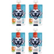 Wanpy Taze Tavuklu ve Havuçlu Et Ezmesi Doğal 4x90 gr Köpek Ödülü