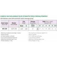 Water WS-334 Otomatik Siviçli Paslanmaz Dalgıç Pompa
