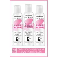 Watsons Invisible Fresh Women 3x150 ml Sprey Deodorant
