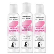 Watsons Invisible Fresh Women 3x150 ml Sprey Deodorant