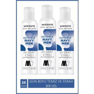 Watsons Invisible Navy Men 3x150 ml Deodorant
