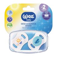 Wee Baby 2 li 0-6 Ay Silikon Gece Gündüz Damaklı Emzik