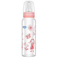 Wee Baby 240 ml Pembe Isıya Dayanıklı Cam Biberon