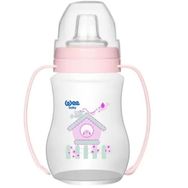 Wee Baby 250 ml Pembe Antikolik Akıtmaz Kulplu Pp Bardak Biberon