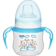 Wee Baby 753 Akıtmaz Kulplu PP 125 ml Mavi Bardak