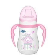 Wee Baby 754 Pembe 250 ml Akıtmaz Kulplu PP Bardak
