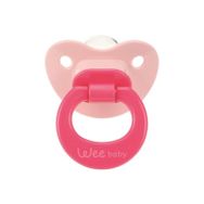 Wee Baby 819 6+ Ay Silikon Mat Gövdeli Damaklı Uçlu Emzik Pembe