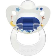Wee Baby 834 6-18 Ay Silikon Desenli Damaklı Emzik Mavi