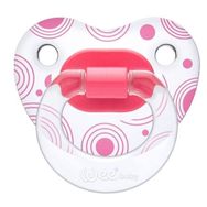 Wee Baby 838 Şeffaf Desenli Damaklı 18+ Ay Pembe Emzik